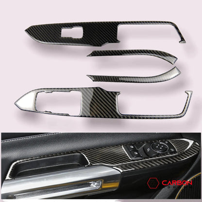 Mustang 2015-2023 Carbon Fiber Window Control Panel Trim Overlay