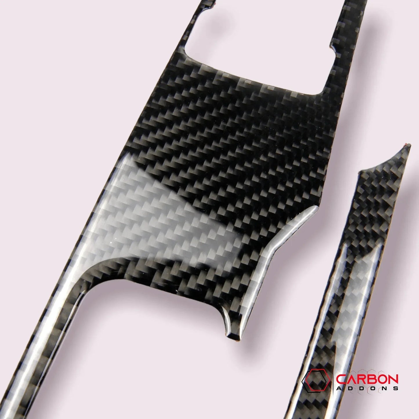 Carbon Fiber Window Control Panel Trim Overlay for Mustang 2015-2023