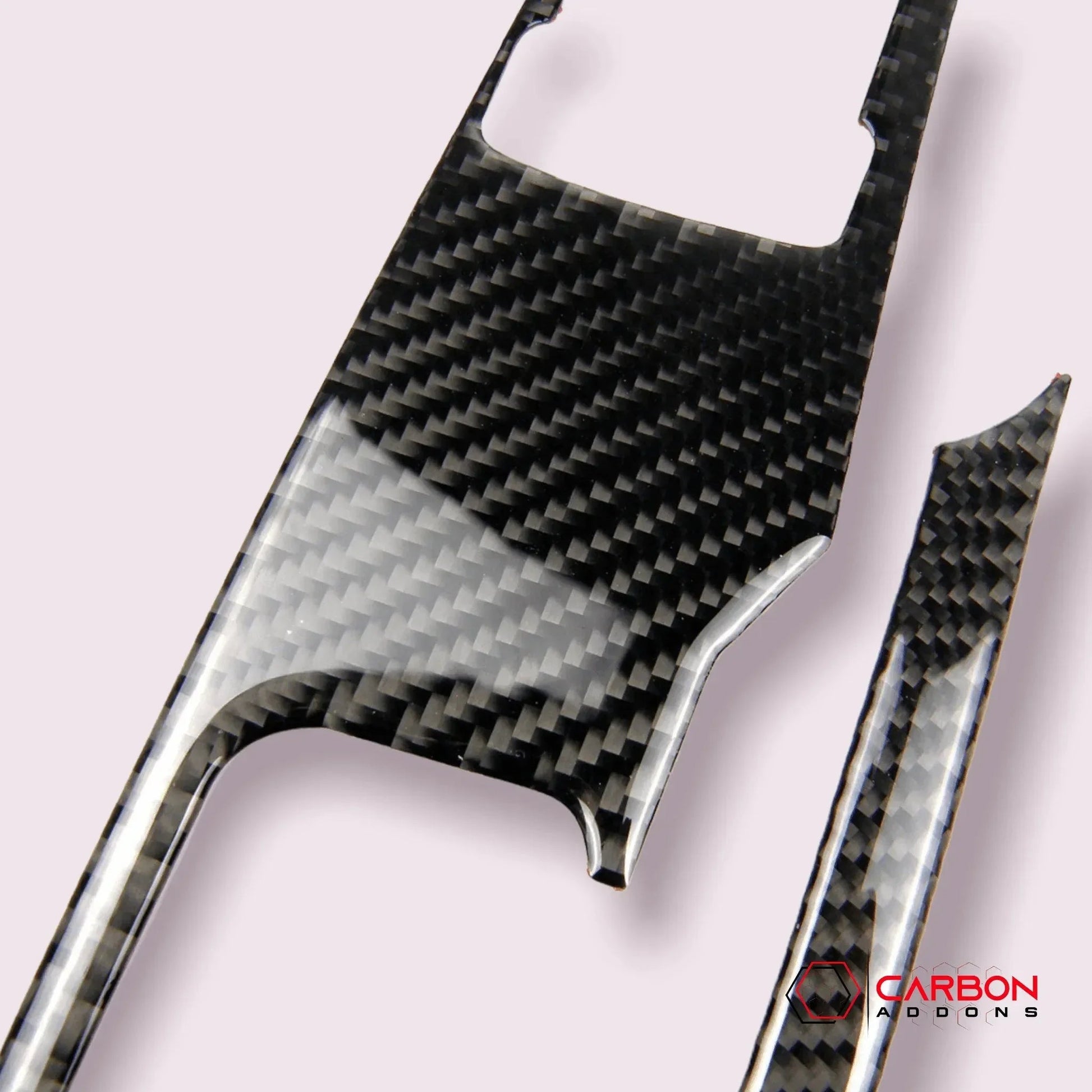 Carbon Fiber Window Control Panel Trim Overlay for Mustang 2015-2023