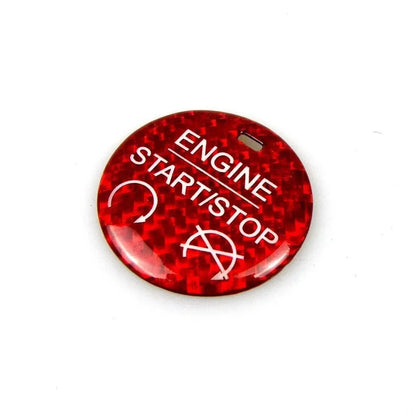 Engine Start Stop Button Carbon Fiber Cover for Mustang 2015-2023