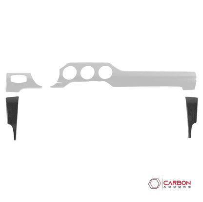 Mustang 2015-2023 Hard Carbon Fiber Dash Lower Side Trim Covers