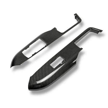 Hard Carbon Fiber Window Switch Panel Trim Covers for 2015–2023 Ford Mustang