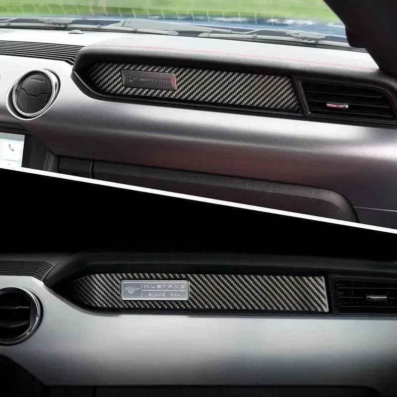Mustang 2015-2023 Real Carbon Dashboard Emblem Trim Overlay