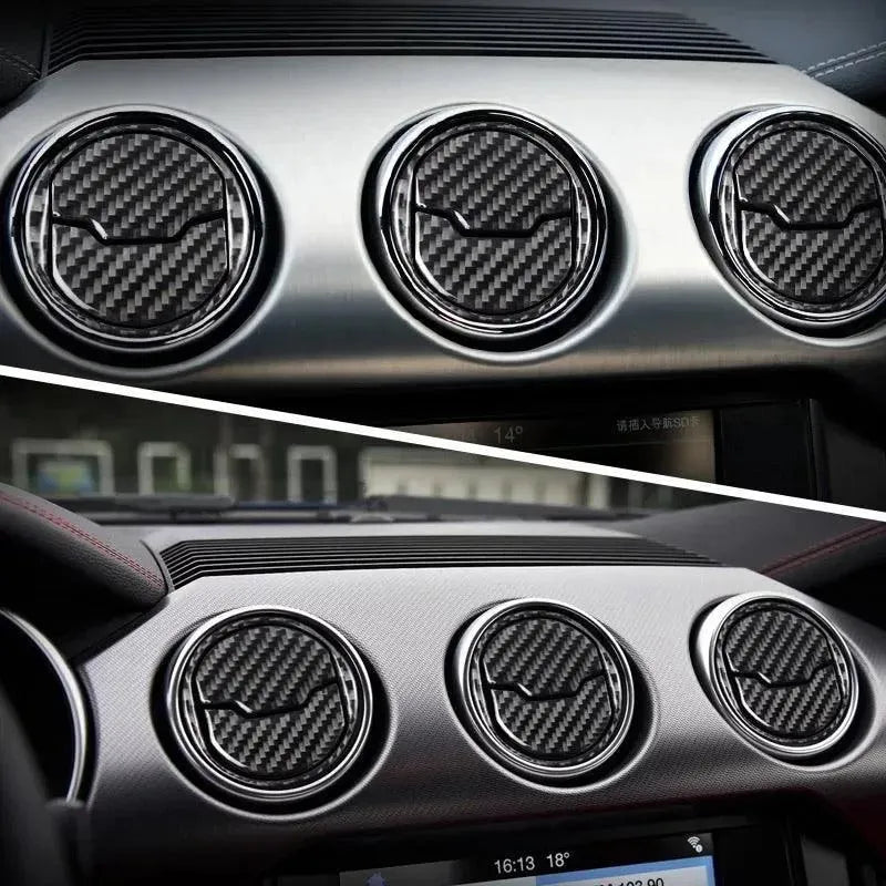 Mustang 2015-2023 Real Carbon Fiber AC Air Vent Overlay