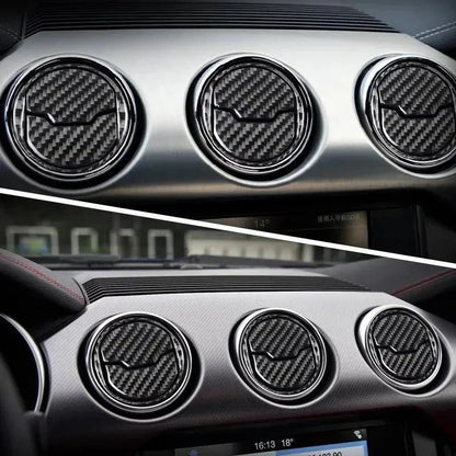 Mustang 2015-2023 Real Carbon Fiber AC Air Vent Overlay