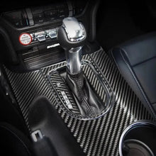 Real Carbon Fiber Center Console & Gear Shift Bezel Trim Overlay for Mustang 2015-2023