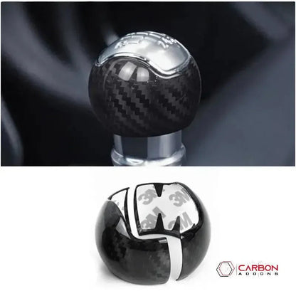 Real Carbon Fiber Manual Shift Knob Cover for 2015–2025 Ford Mustang