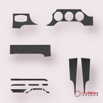 Real Carbon Fiber Whole Front Dash Overlay for Mustang 2015-2023