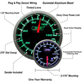 2-1/16" Green/White Premium Oil Pressure gauge