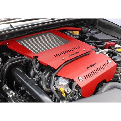Perrin [15-21 WRX] Engine Cover Kit Red | PSP-ENG-165RD