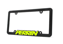 PERRIN License Plate Frame - Black w/Neon Yellow Lettering | ASM-BDY-500NY