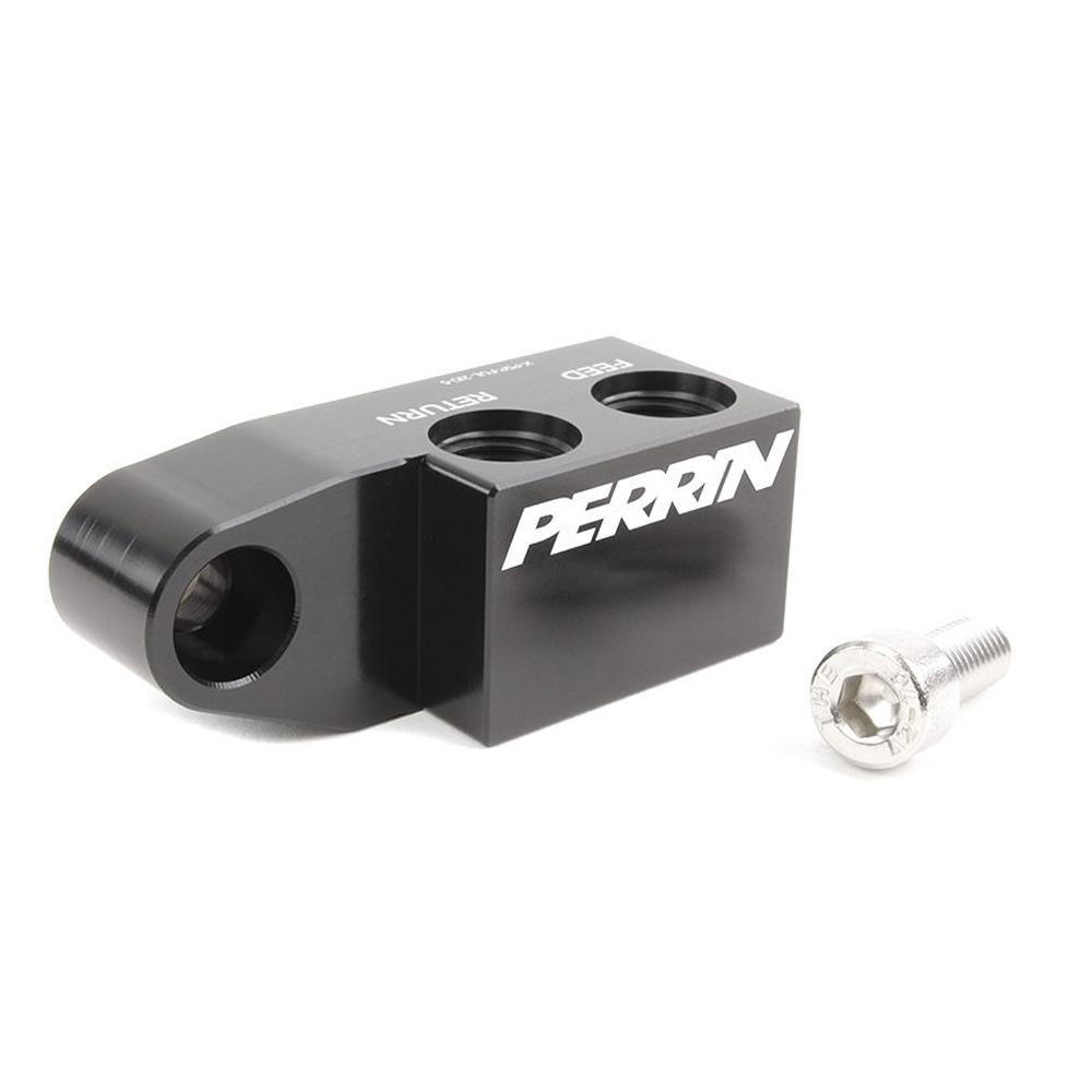 Perrin Junction Block for Side Feed Fuel Rail | Multiple Subaru Fitments (PSP-FUL-222BK)