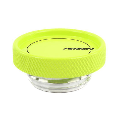 Perrin Oil Cap Round Style Neon Yellow Most Subaru Models | PSP-ENG-711NY