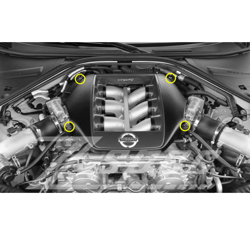 ZSPEC Plenum Cover Fasteners for Nissan Skyline GT-R/GTR R35, Stainless & Billet