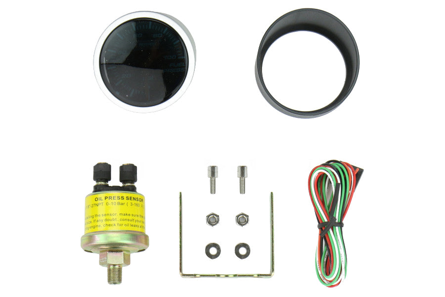 2-1/16" Amber / White - Electrical Oil Pressure Gauge