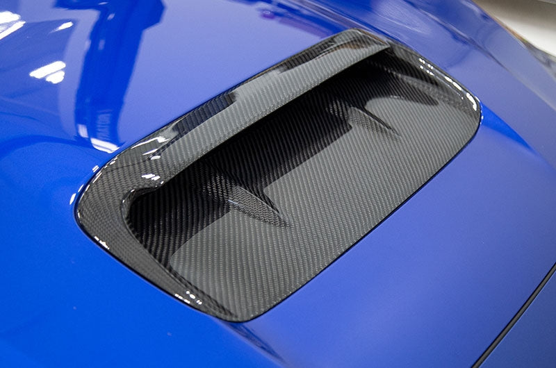 OLM A1 Aggressive Carbon Fiber Full Replacement Hood Scoop - 2015-2021 WRX / STI