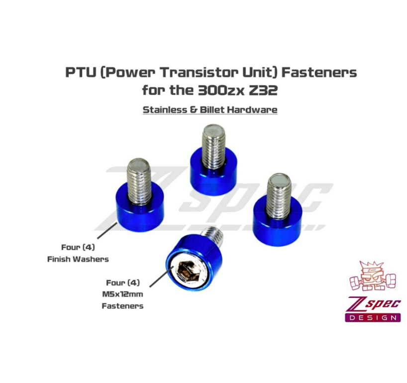 ZSPEC PTU/Power Transistor Unit Fasteners for Nissan Z32 300zx, Stainless & Billet