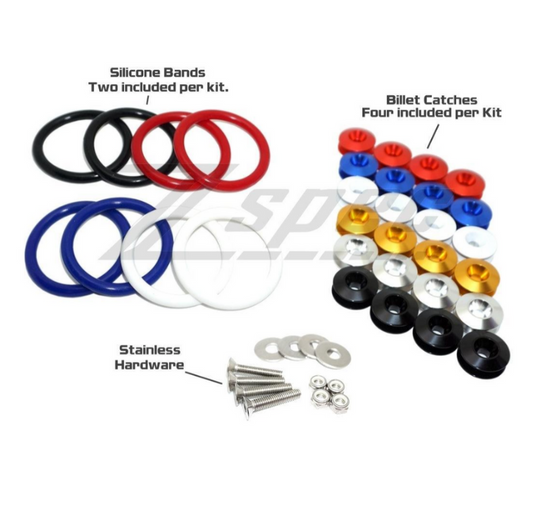 ZSPEC Quick Release Bumper Fastener Kit w/RED Catches & Colored Bands