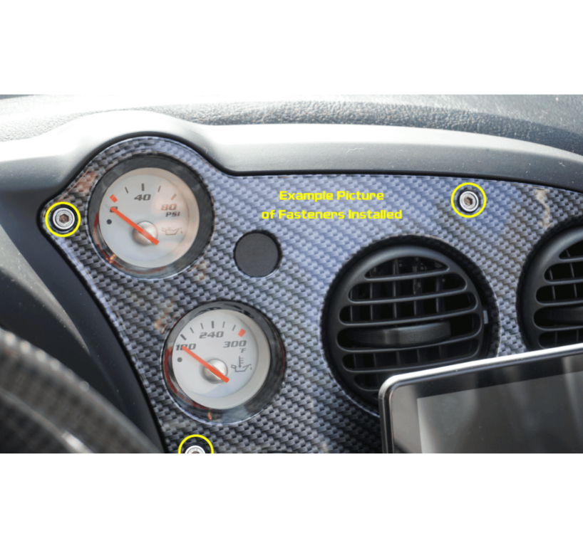 ZSPEC Radio Console Dress Up Bolts® Fasteners for '03-06 Dodge Viper, Stainless & Billet