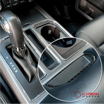 Real Carbon Fiber Center Console Arm Rest Trim Overlay | 2015-2020 F150
