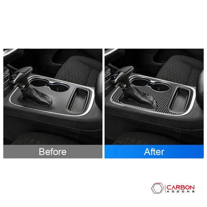 Real Carbon Fiber Center Console Panel Overlay for 2011-2020 Dodge Durango