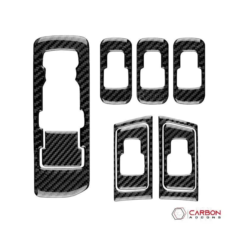 Real Carbon Fiber Door Window Switch Trim Overlay | 2015-2020 F150