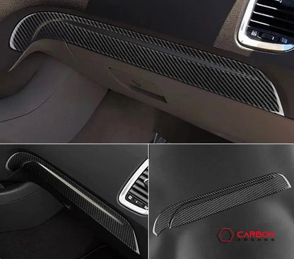 Real Carbon Fiber Glove Box Trim Overlay for 2011-2020 Dodge Durango