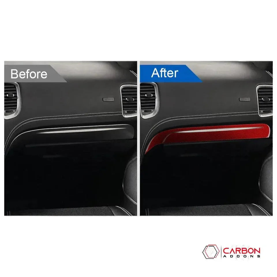 Real Carbon Fiber Glove Box Trim Overlay for 2011-2020 Dodge Durango