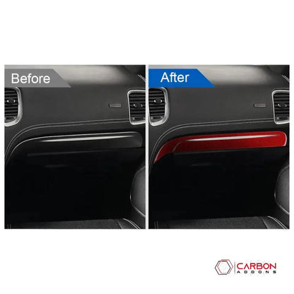 Real Carbon Fiber Glove Box Trim Overlay for 2011-2020 Dodge Durango