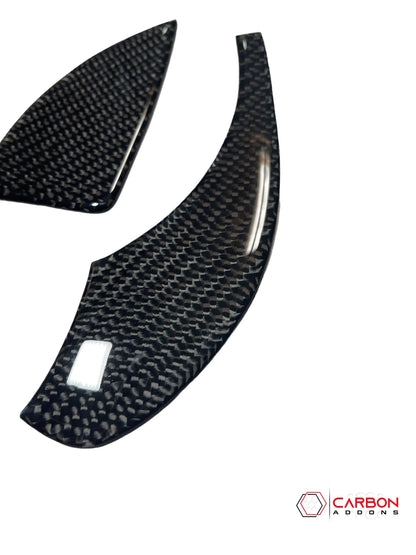 Real Carbon Fiber Head Light Control Trim Overlay for 2011-2020 Dodge Durango