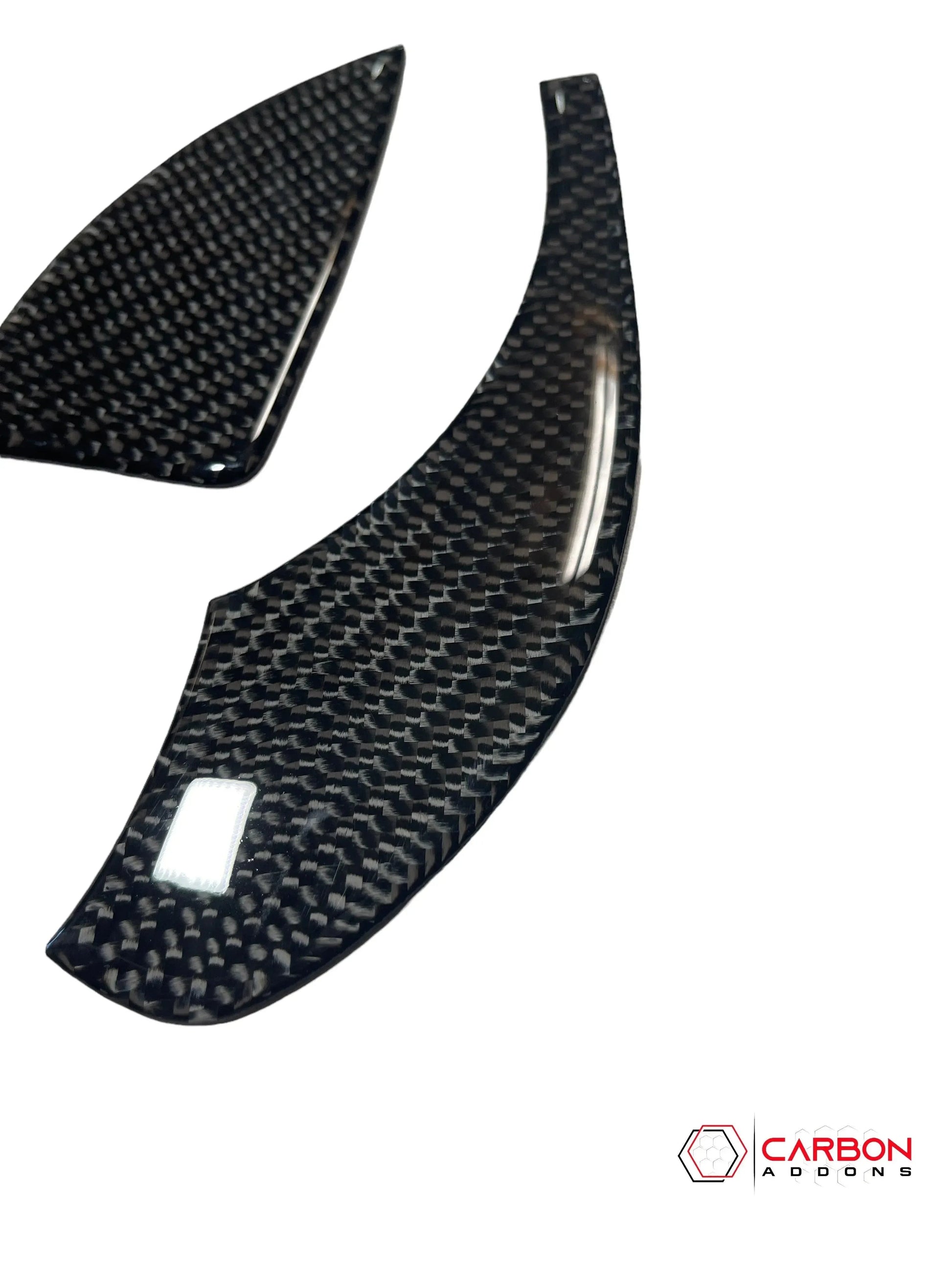 Real Carbon Fiber Head Light Control Trim Overlay for 2011-2020 Dodge Durango