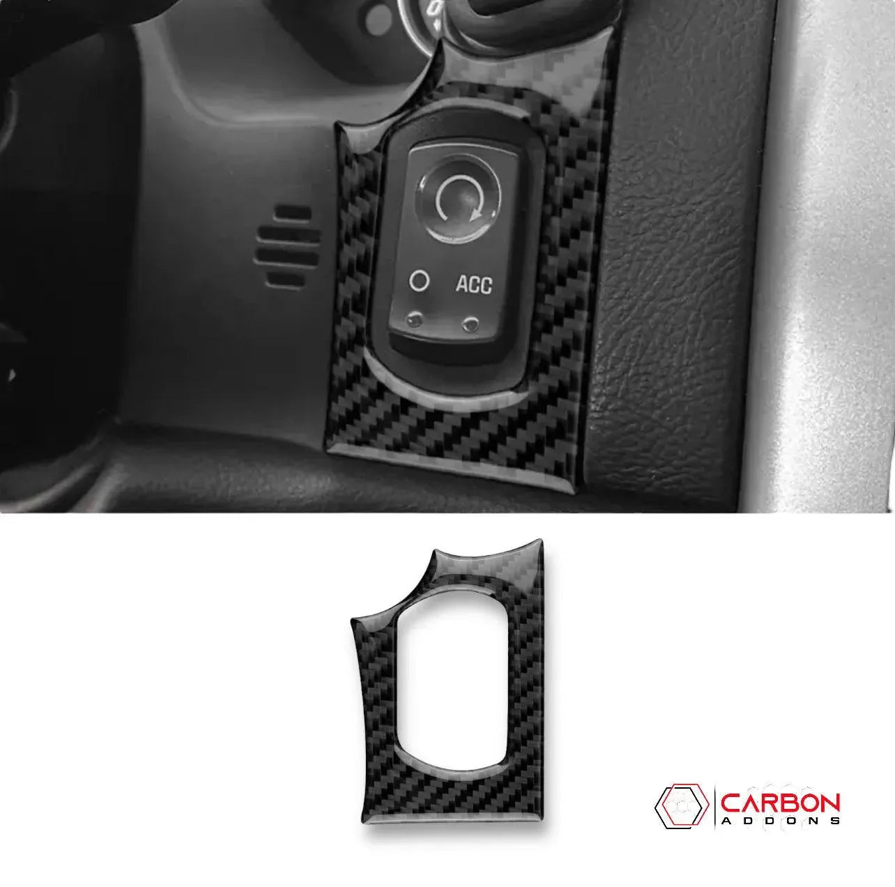 Real Carbon Fiber Ignition Start Button Surround Trim Overlay | C6 2005-2013 Corvette
