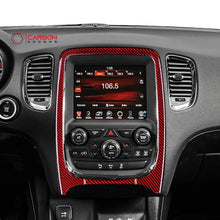 Real Carbon Fiber Infotainment Radio Screen Trim Overlay for 2011-2020 Dodge Durango