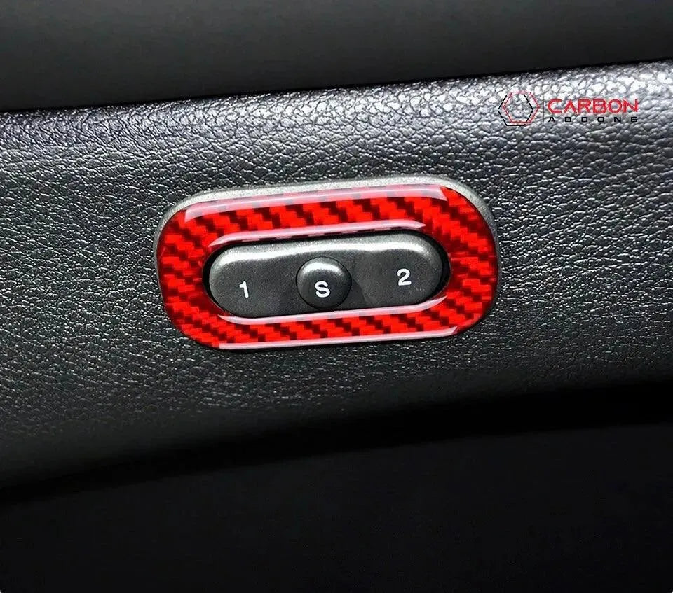 Real Carbon Fiber Memory Seat Trim Overlay for 2011-2020 Dodge Durango