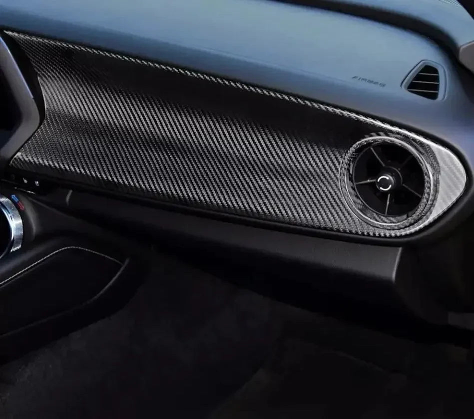 Real Carbon Fiber Passenger Dashboard Cover for 2016 – 2024 Chevy Camaro