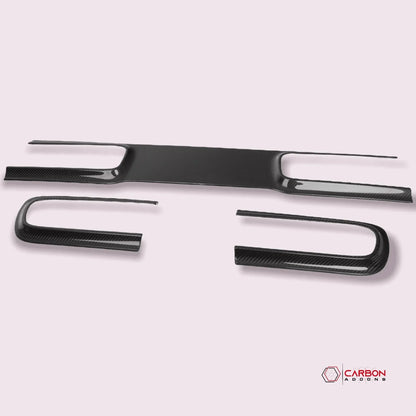 Real Carbon Fiber Taillight Trim Bezel Cover for 2015-2023 Dodge Challenger