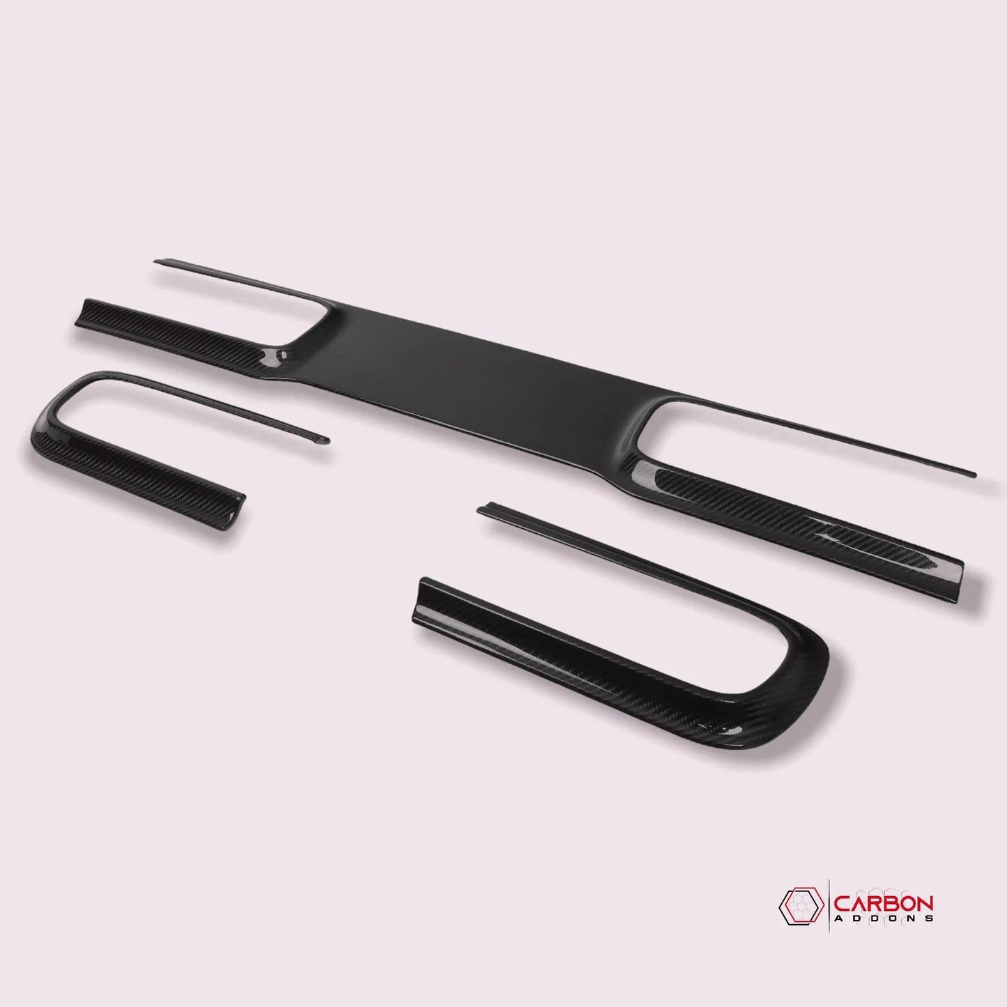 Real Carbon Fiber Taillight Trim Bezel Cover for 2015-2023 Dodge Challenger