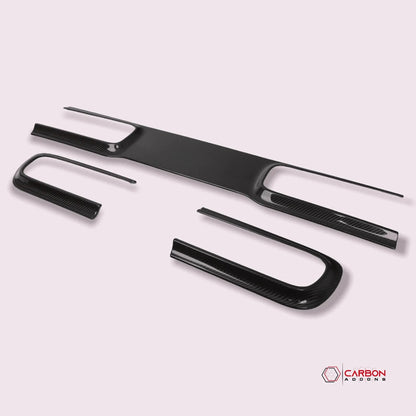 Real Carbon Fiber Taillight Trim Bezel Cover for 2015-2023 Dodge Challenger