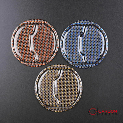 Reflective Carbon Fiber Center Air Vent Outlet Trim Overlay for Mustang 2015-2023