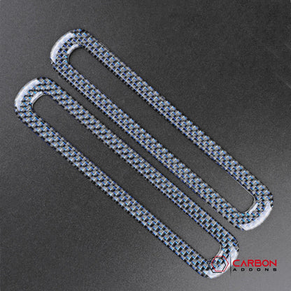 Reflective Carbon Fiber Door Air Outlet Overlay for Mustang 2015-2023