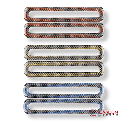 Reflective Carbon Fiber Door Air Outlet Overlay for Mustang 2015-2023