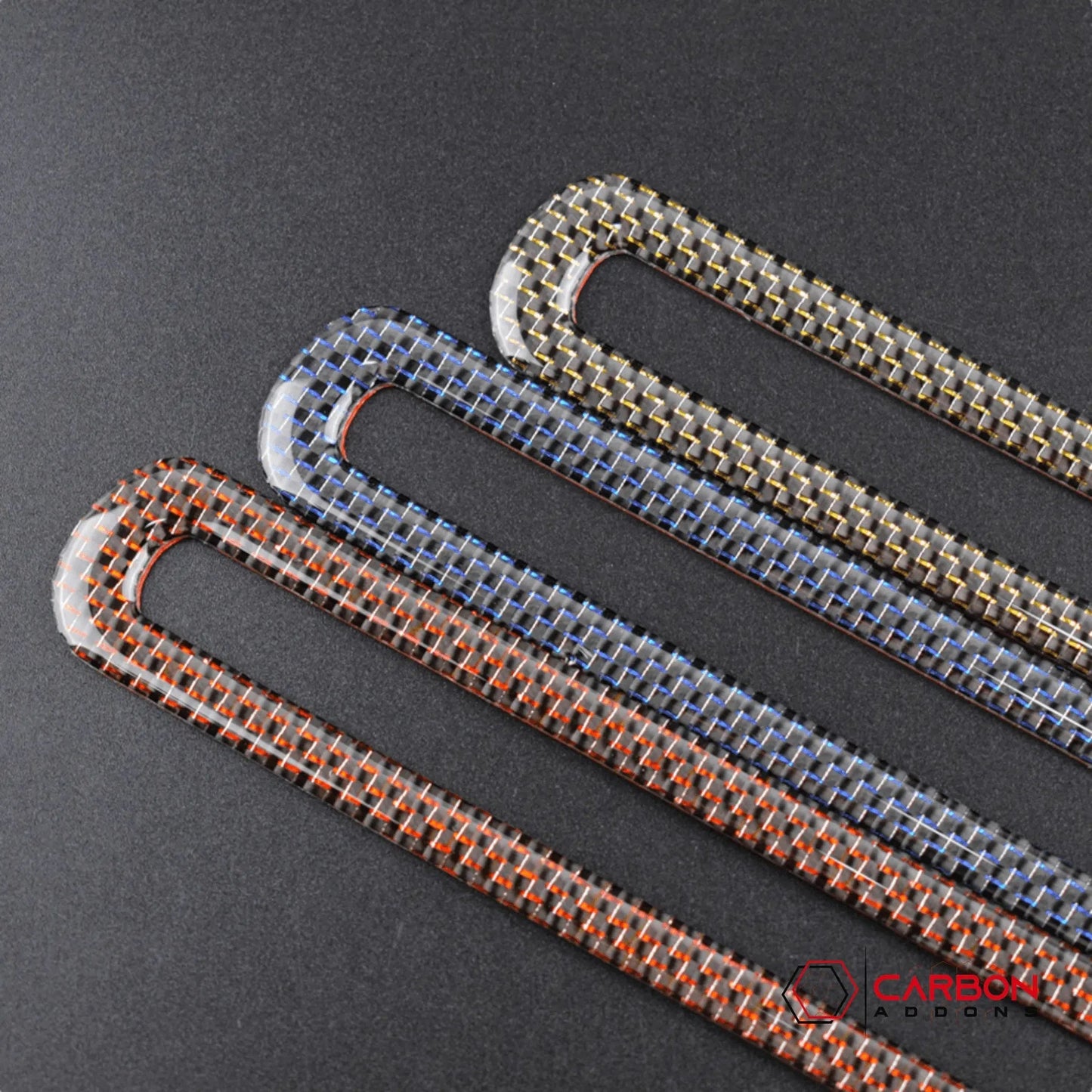 Reflective Carbon Fiber Door Air Outlet Overlay for Mustang 2015-2023