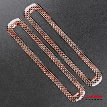 Reflective Carbon Fiber Door Air Outlet Overlay for Mustang 2015-2023