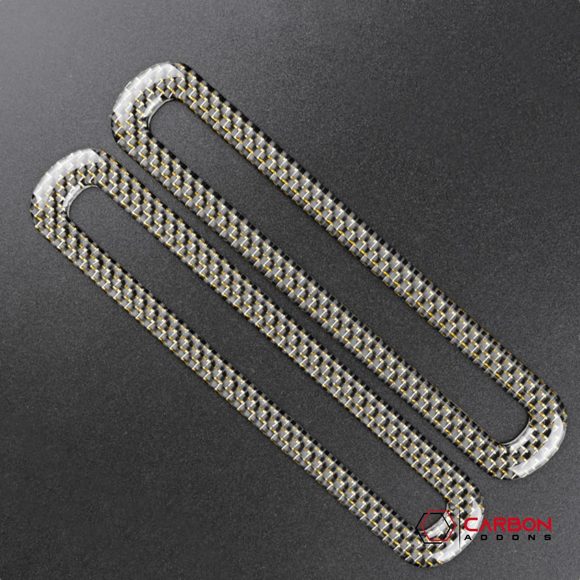 Reflective Carbon Fiber Door Air Outlet Overlay for Mustang 2015-2023