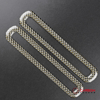 Reflective Carbon Fiber Door Air Outlet Overlay for Mustang 2015-2023