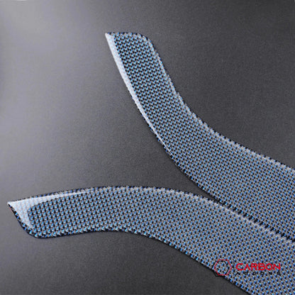 Reflective Carbon Fiber Front/Rear Door Panel Overlay for Mustang 2015-2023