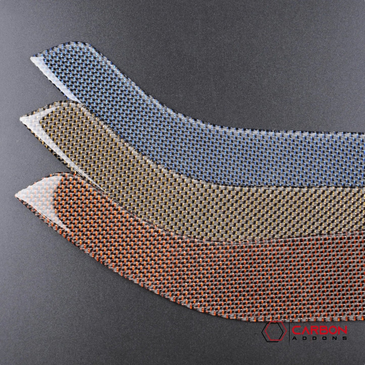 Reflective Carbon Fiber Front/Rear Door Panel Overlay for Mustang 2015-2023