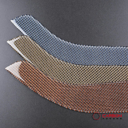 Reflective Carbon Fiber Front/Rear Door Panel Overlay for Mustang 2015-2023