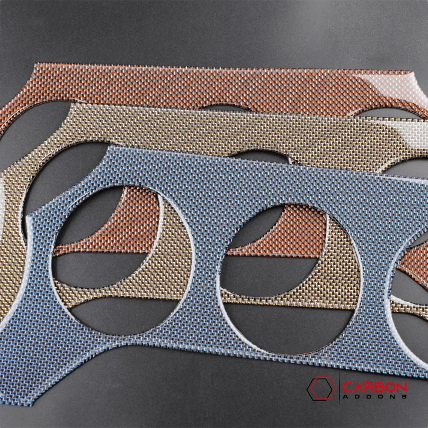 Reflective Carbon Fiber Full Dashboard Set for Mustang 2015-2023