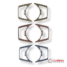 Reflective Carbon Fiber Headlight Switch Trim Overlay For Mustang 2015-2023